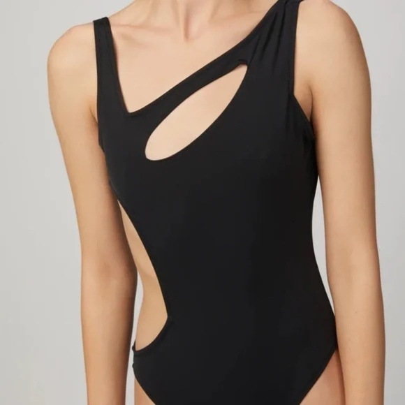 New! AllSisters Andromedae Swimsuit Black Cut-out One Piece 19740 - Picture 2 of 15